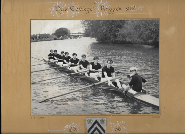 New College Ruggers rowers on the water